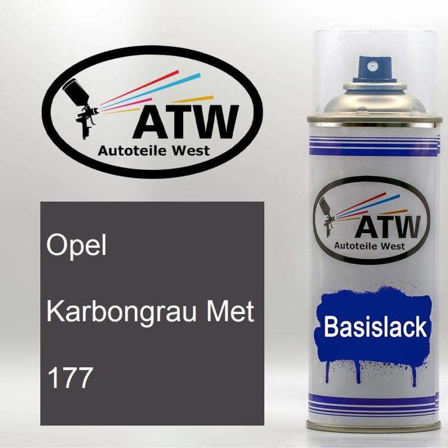 Opel, Karbongrau Met, 177: 400ml Sprühdose, von ATW Autoteile West.